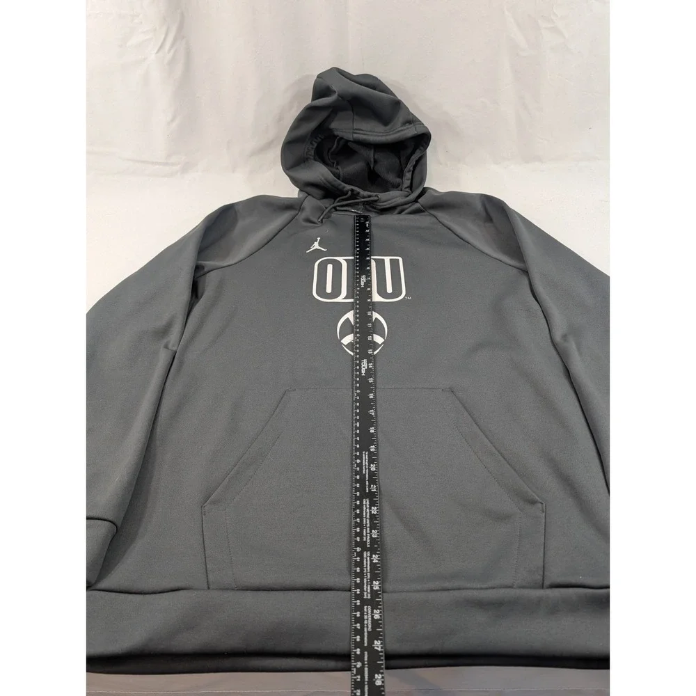 Jordan Nike Oklahoma Baptist University Bison Pullover Hoodie Football Gray Larg